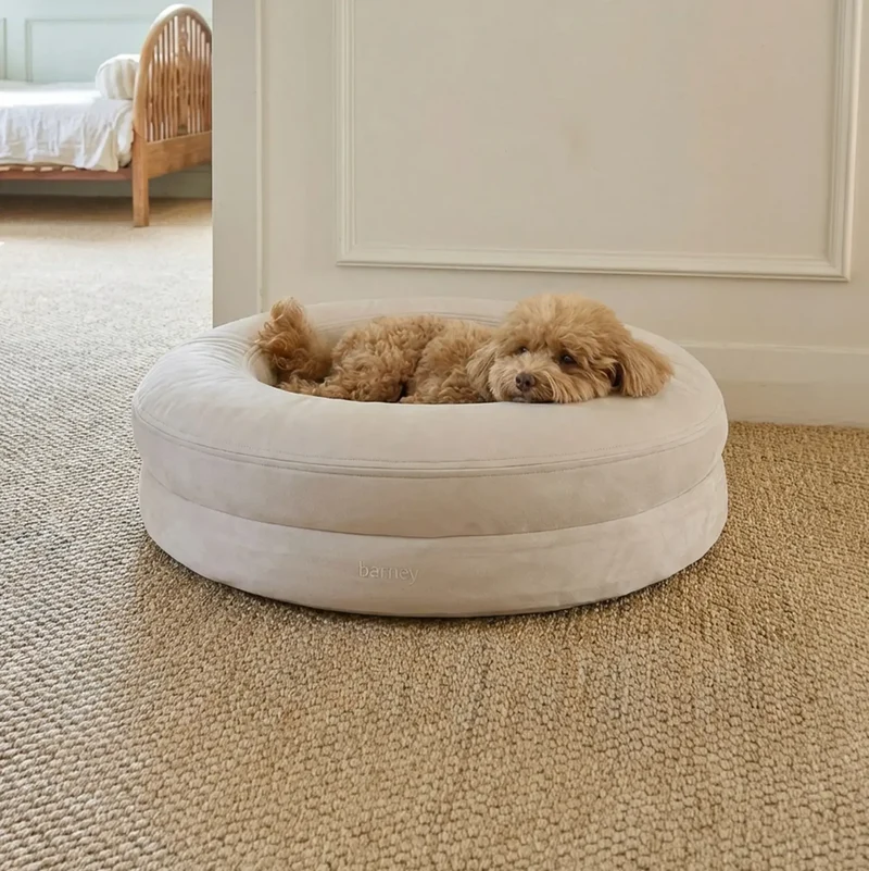 Small BarneyCurl Bed in Bone