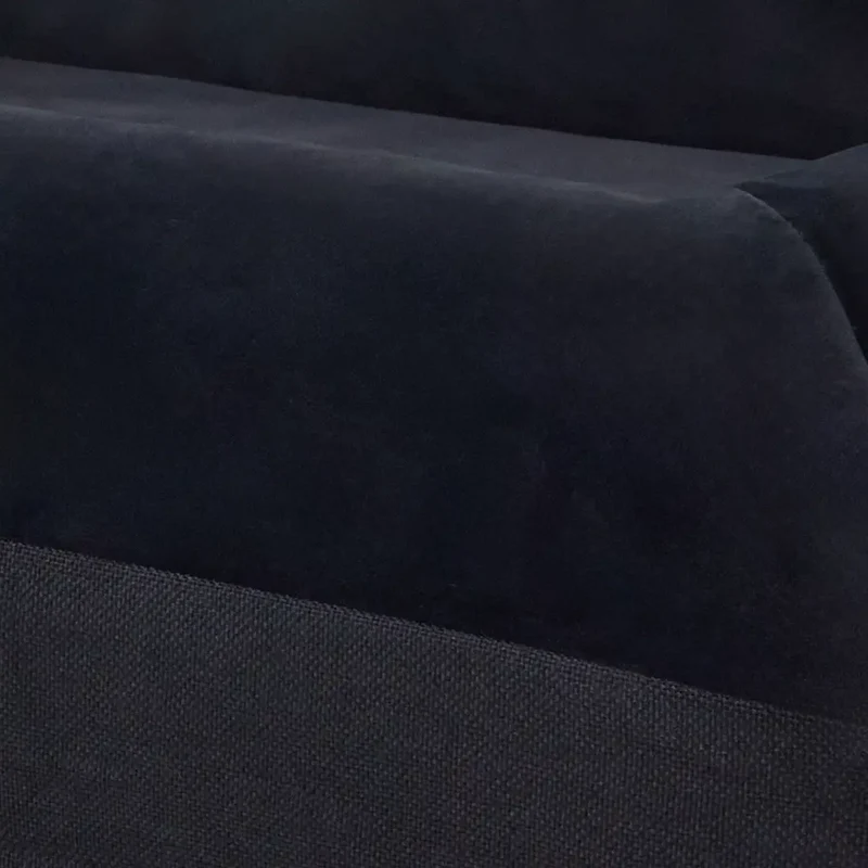 Original Cover in Jet Black: close-up of the soft black velvet bolster above the dark woven base band.