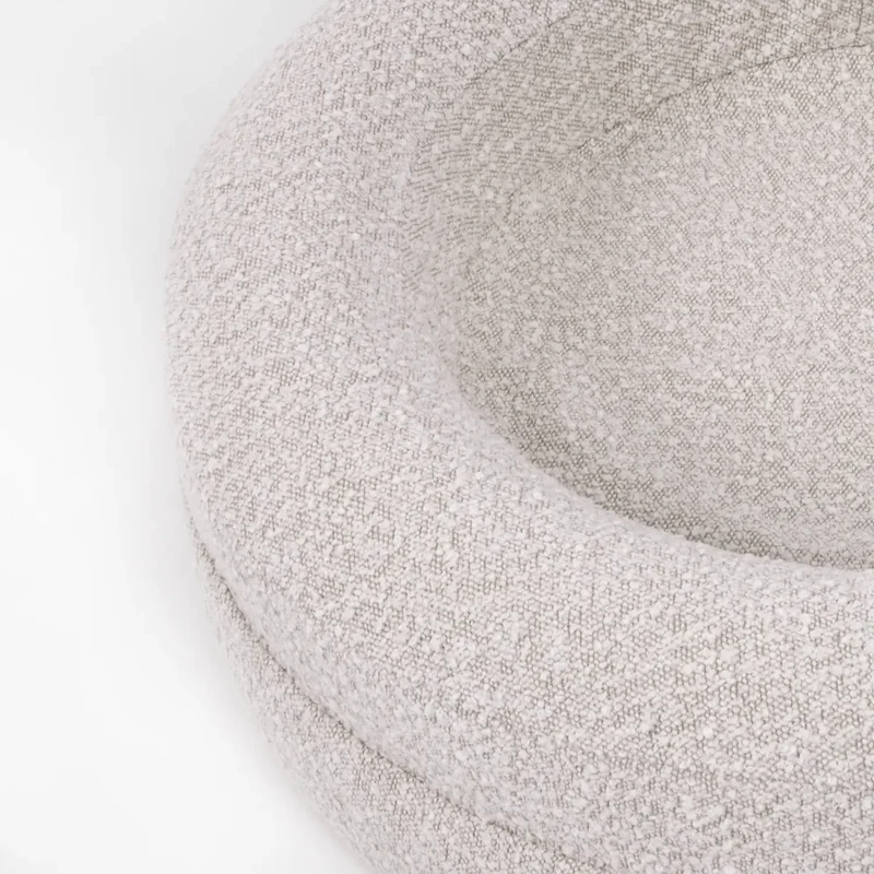 Boucle curl corner dog bed in a textured fabric design